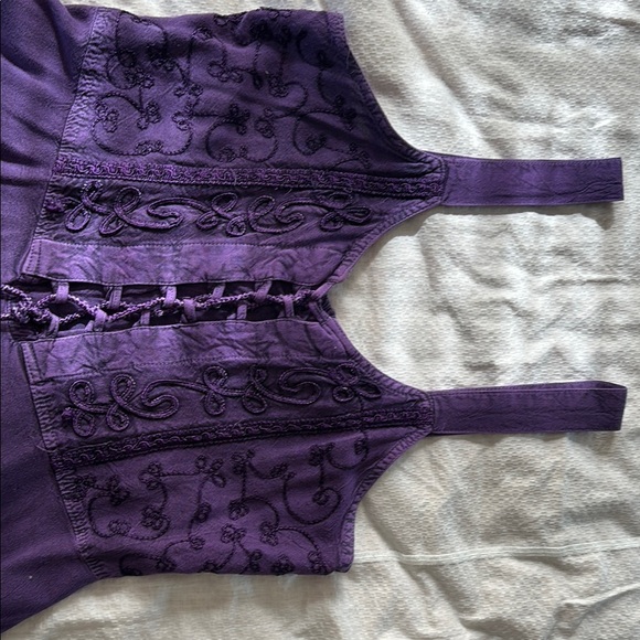 Elegant Purple Sleeveless Dress - Picture 8 of 12